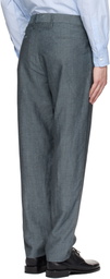 rag & bone Blue Evan Wool-Blend Trousers