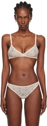 Yasmine Eslami Off-White Louise Soft Bra