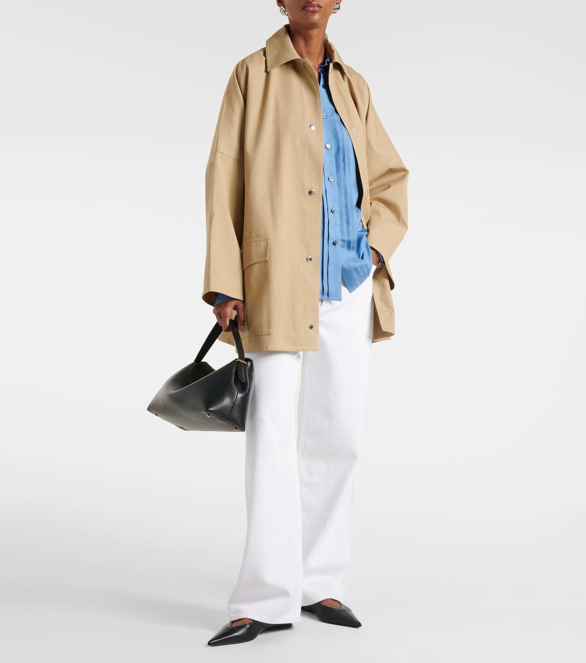 ジャケット Toteme Jackets Beige Toteme Oversized cotton twill jacket Toteme