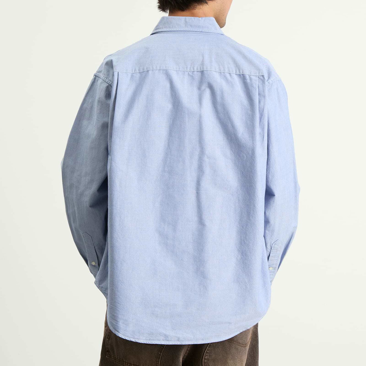 BEAMS Men's Heavy Oxford Button Down Shirt in Blue