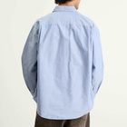 BEAMS Men's Heavy Oxford Button Down Shirt in Blue