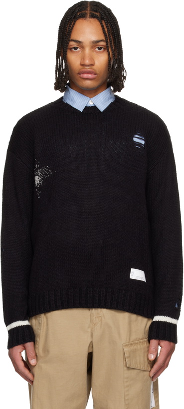 Photo: Neighborhood Black Crewneck Sweater