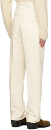 Dries Van Noten Off-White Creased Trousers