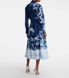 Erdem Belted printed midi dress