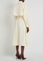 Herno Belted Woven Trench Coat Off White