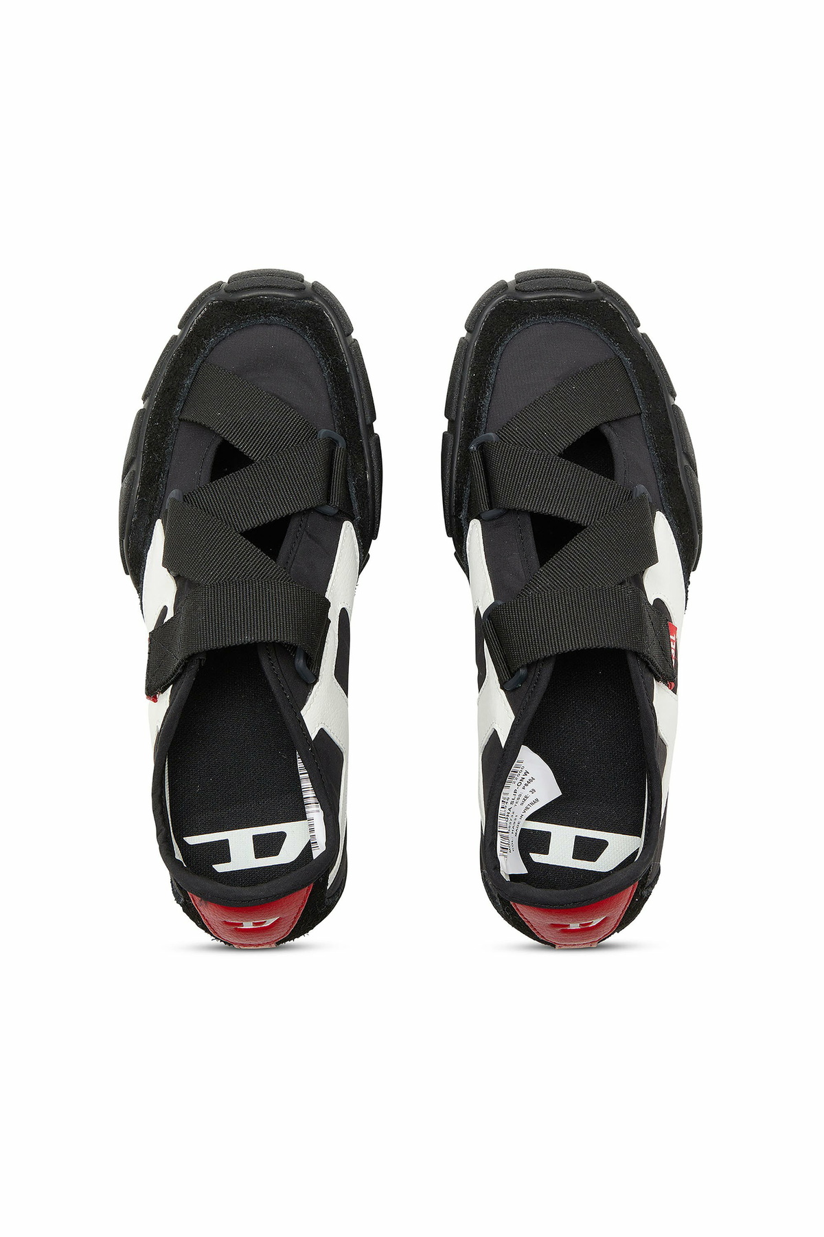 Diesel S-Pagodha-Tongue-free strap sneakers in ripstop - Sneakers Womens in Black