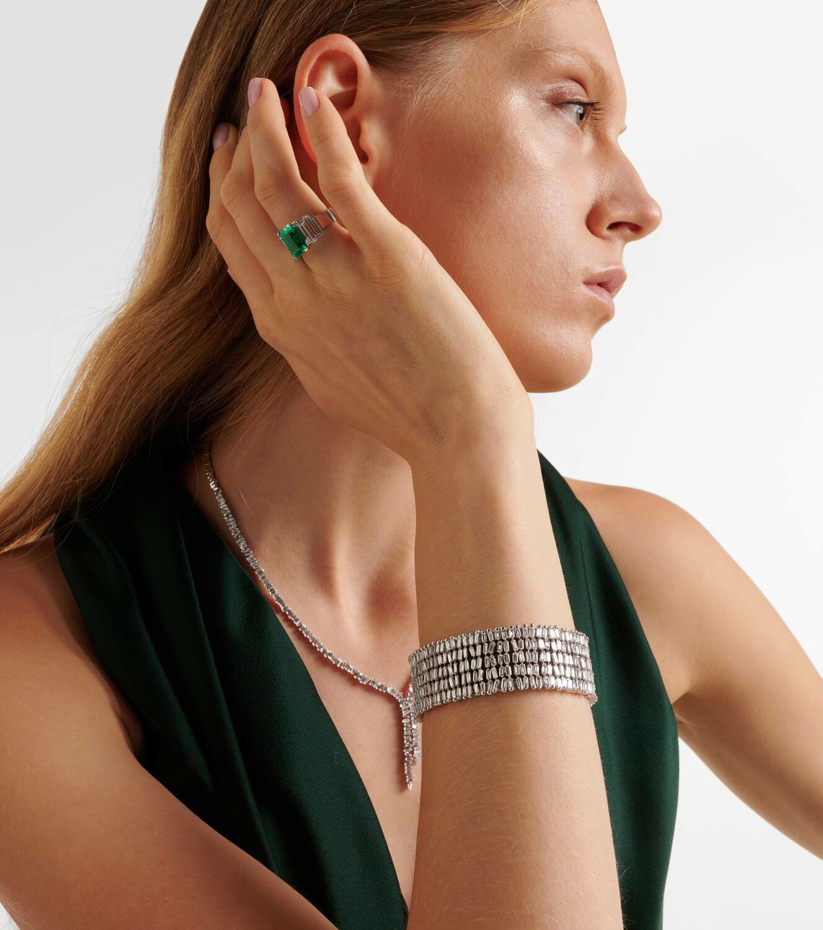 Suzanne Kalan 18kt white gold bracelet with diamonds