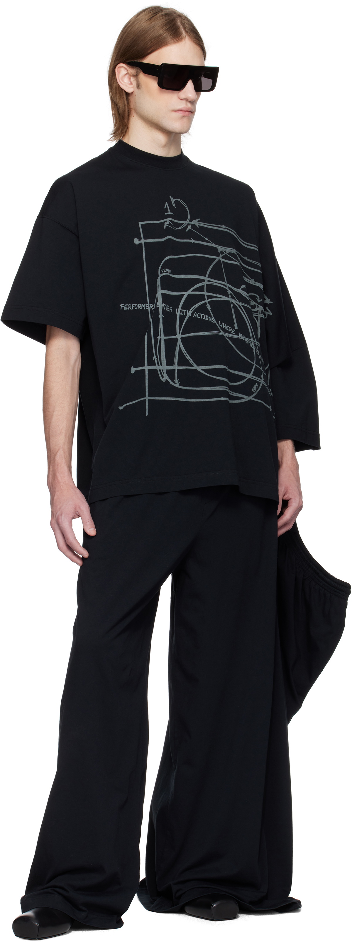 ALAINPAUL Black Extended T-shirt
