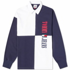 Tommy Jeans Men's Archive Rugby Shirt in Twilight Navy
