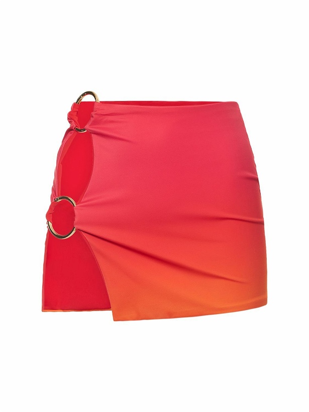 Photo: LOUISA BALLOU - Double Ring Printed Mini Skirt