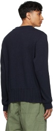MHL by Margaret Howell Navy Crew Neck Officers Sweater