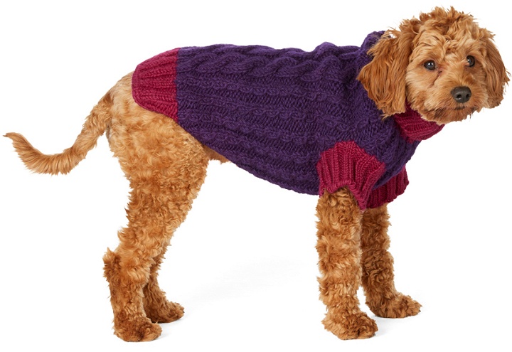 Photo: LISH Purple Medium Wool Cable Wilmot Sweater