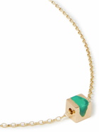 Ellie Mercer - Small 9-Karat Gold and Resin Pendant Necklace - Green