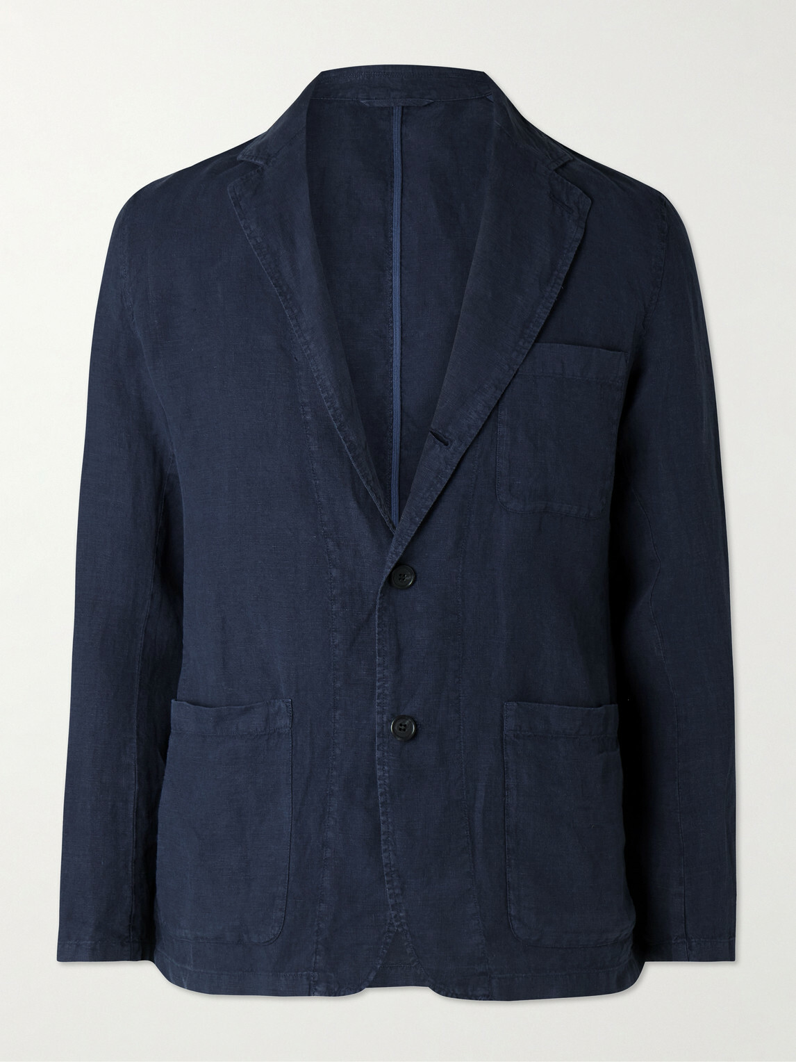 Hartford - Jobby Pat Linen Suit Jacket - Blue