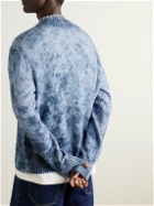 Acne Studios - Logo-Embroidered Printed Cotton Sweater - Blue