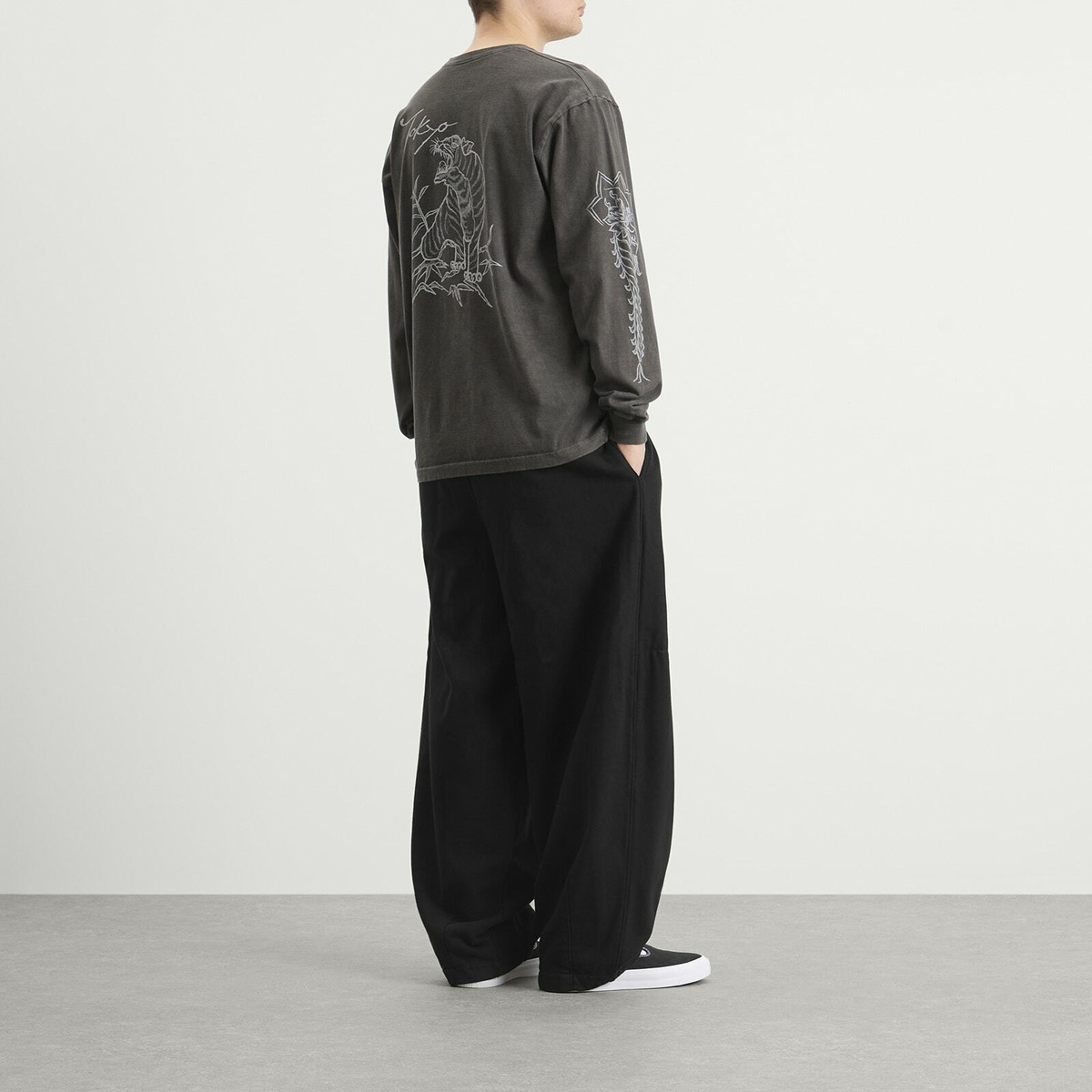 Neighborhood Men's LS-14 Souvenir Long Sleeve T-Shirt in Black