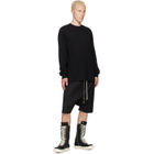 Rick Owens Black Tower Short Crewneck LS T-shirt