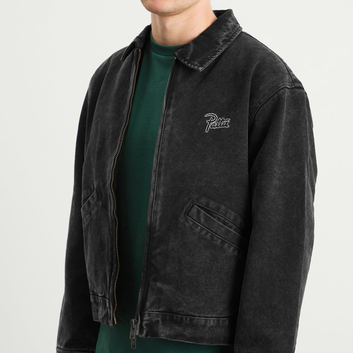 Patta Men's Washed Canvas Jacket in Black