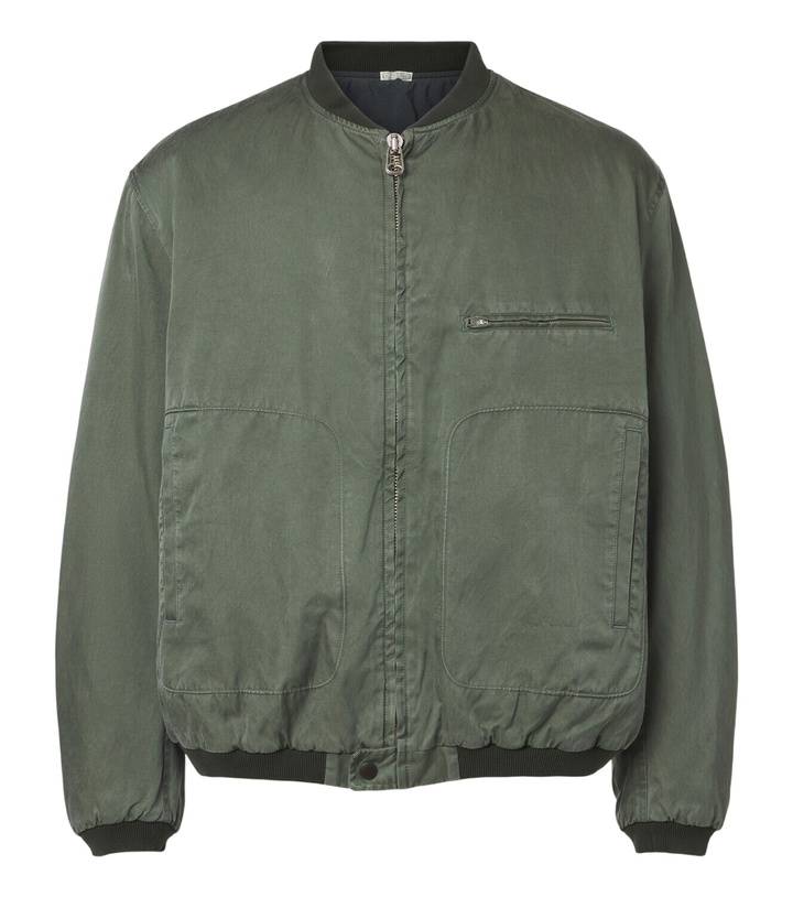 Photo: A.Presse Silk and cotton bomber jacket