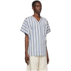 Jil Sanderand Blue and White Stripe Deckchair T-Shirt
