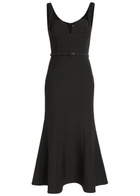Roland Mouret Belted Crepe Midi Dress Black
