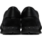 Valentino Garavani Black Camouflage Noir Rockrunner Sneakers