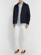 Loro Piana - Albert Slim-Fit Cutaway-Collar Striped Linen Shirt - Blue
