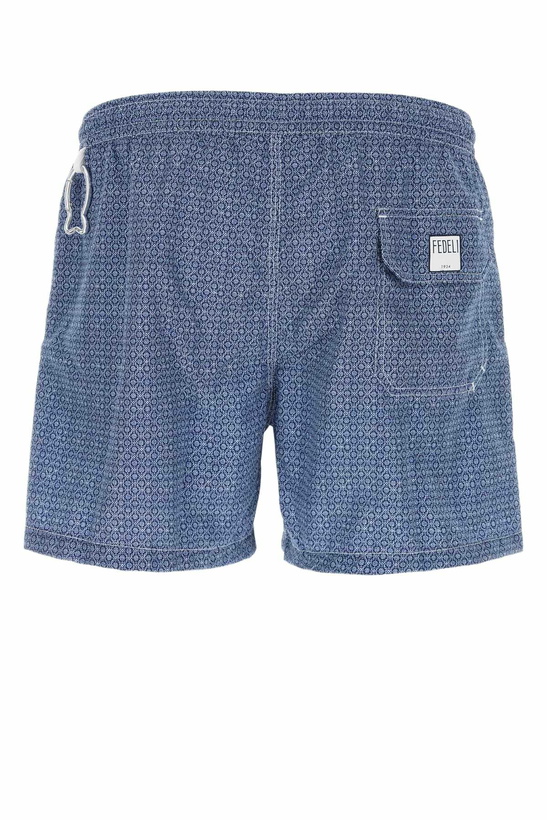 Photo: Fedeli Printed Polyester Swimming Shorts