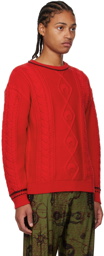 Marine Serre Red Striped Sweater