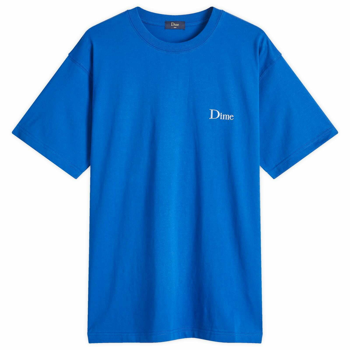 Dime Men's Classic Small Logo T-Shirt in Navy Blue Dime