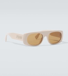 Fendi Signature oval sunglasses