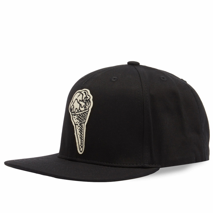 Photo: ICECREAM Men's Cone Felt Patch Cap in Black 