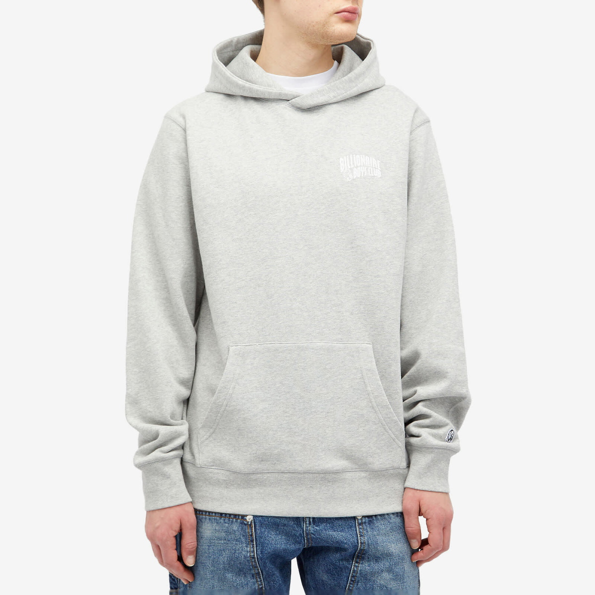 Billionaire Boys Club Men's Small Arch Logo Hoodie in Heather Grey