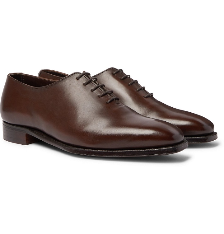 Photo: George Cleverley - Alan 3 Whole-Cut Leather Oxford Shoes - Brown