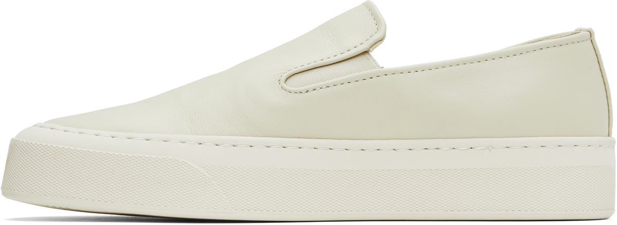Common Projects Off-White Leather Slip-on Sneakers