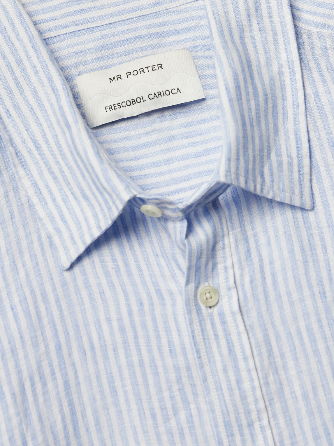 Frescobol Carioca - Striped Linen Shirt - Blue