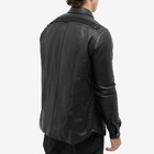 Rick Owens Men's Leather Overshirt in Black