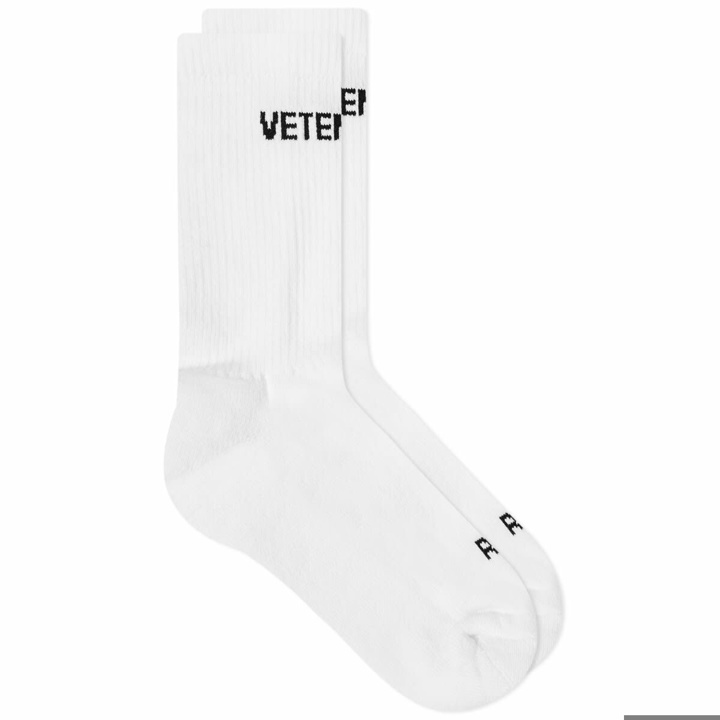 Photo: Vetements Logo Sock in White