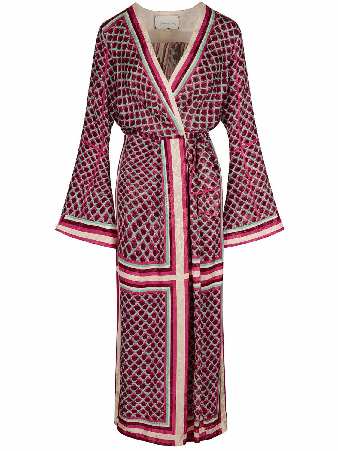 JOHANNA ORTIZ - Jacquard Long Sleeve Midi Wrap Dress Johanna Ortiz JOHANNA ORTIZ - Jacquard Long Sleeve Midi Wrap Dress Johanna Ortiz