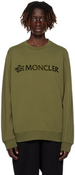 Moncler Khaki Garment-Washed Sweatshirt