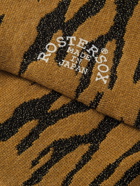Rostersox - Tiger-Intarsia Metallic Cotton-Blend Socks