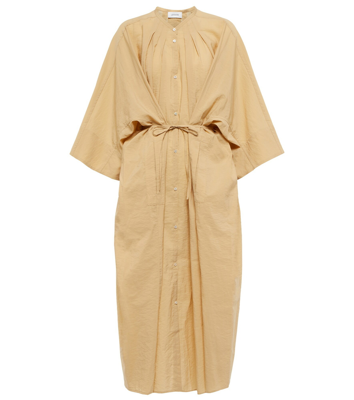 【送料&関税込】Lemaire Black Poplin Shirt Dress LEMAIRE Wrap-effect cotton-poplin midi shirt dress | NET-A