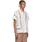 Bode White Lace Drawnwork Shirt