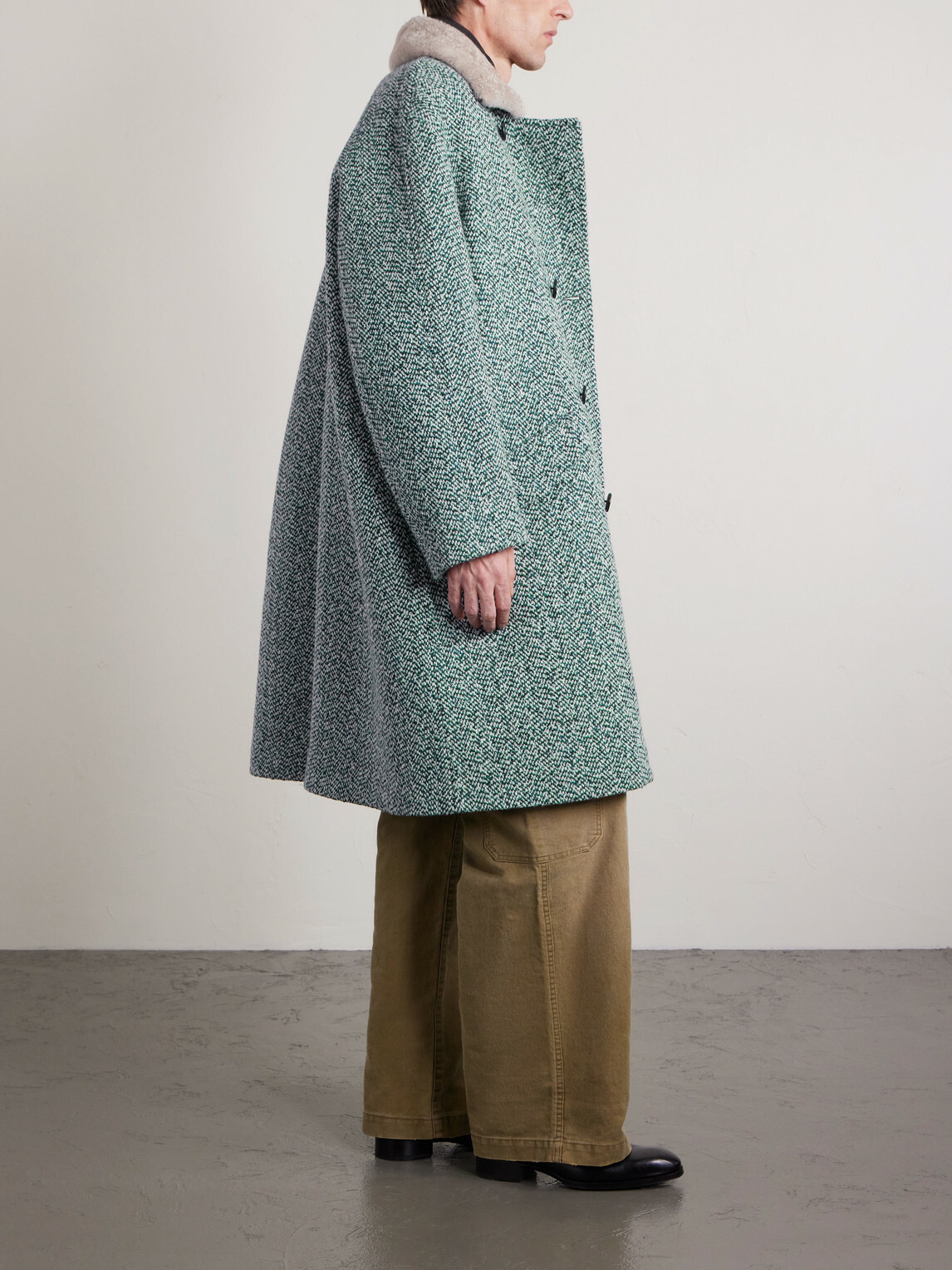 Zegna - Double-Breasted Wool and Cashmere-Blend Tweed Coat - Blue