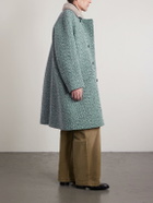 Zegna - Double-Breasted Wool and Cashmere-Blend Tweed Coat - Blue