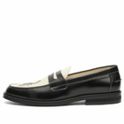 Duke + Dexter Men's Wilde Scorpion Penny Loafer in Black/White