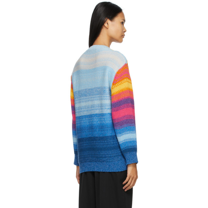 Stella McCartney Kind Intarsia Wool And Cotton-blend Sweater - Blue -  ShopStyle