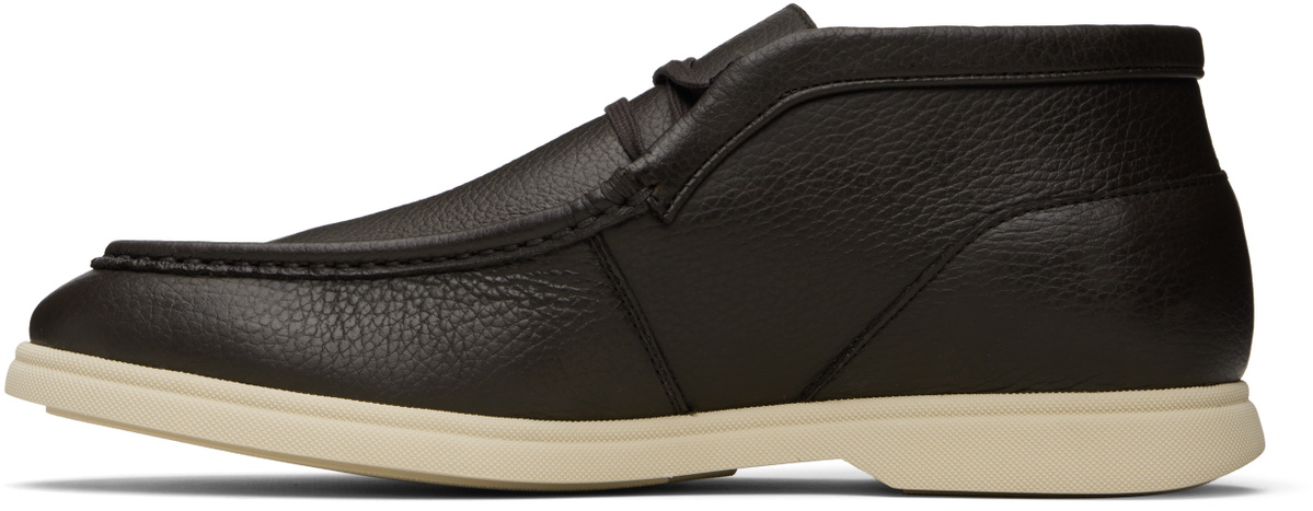BOSS Brown Tumbled Leather Desert Boots