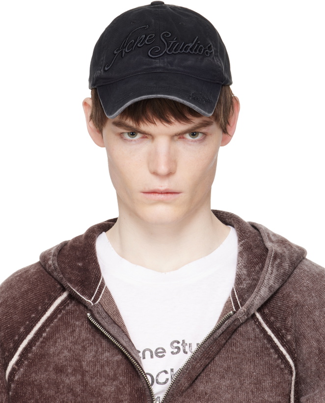 Photo: Acne Studios Black Embroidered Logo Cap