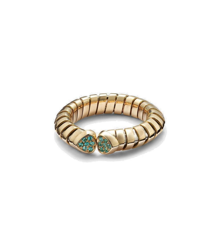 Photo: Marina B Trisolina 18kt gold ring with tourmalines